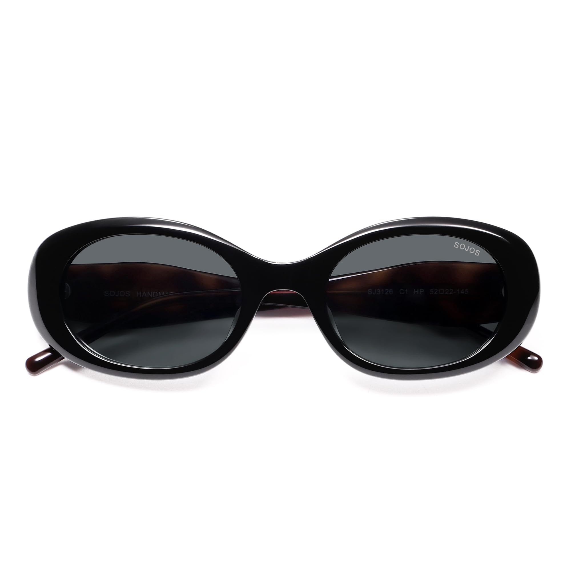 SOJOS Acetate Oval Polarized Sunglasses for Women Retro 90s UV400 Protection Sun Glasses SJ3126 - Image 3