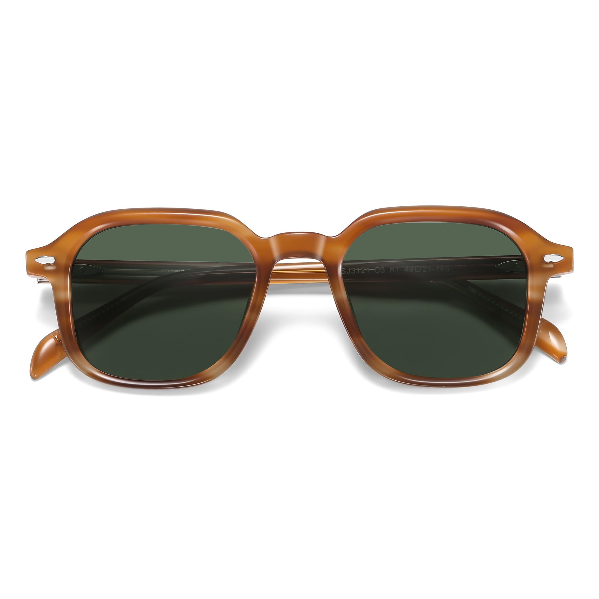 SOJOS Acetate Square Polarized Sunglasses Women Men Retro Handmade Rectangular Lightweight Sun glasses SJ3121 - Image 5