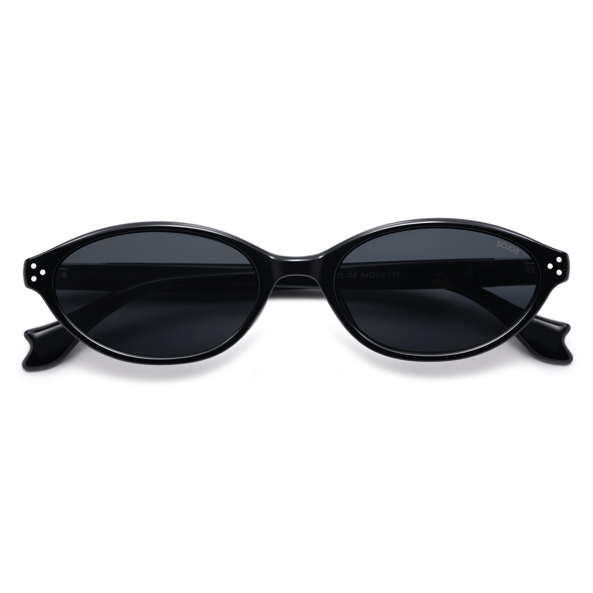 SOJOS Ocean Collection Retro Oval Polarized Sunglasses for Women Men Lightweight Narrow Shades, Stellar - Image 5