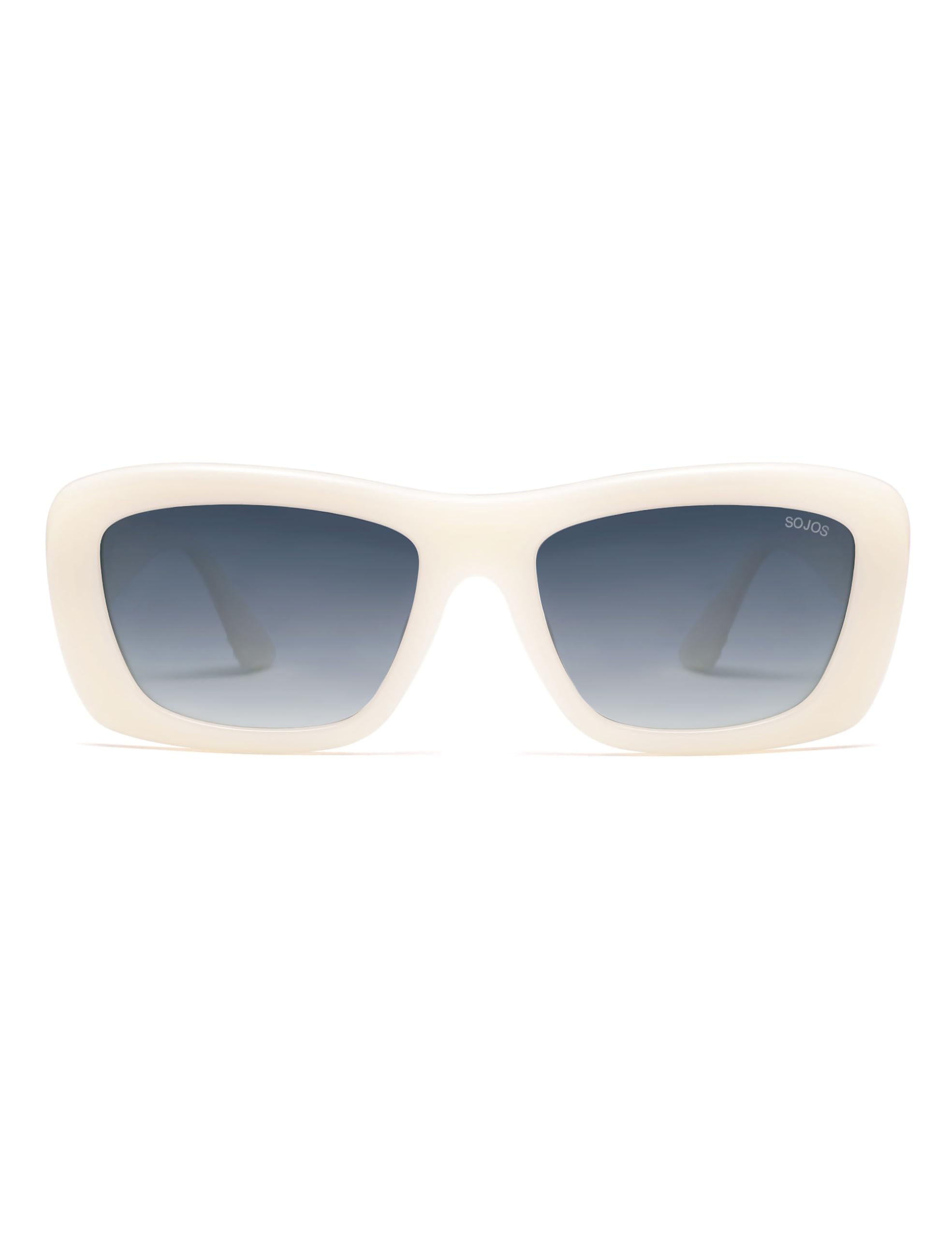 SOJOS Ocean Collection Sunglasses Womens Trendy Polarized Square,Eco-Friendly Recycled Sun Glasses,Rectangle Shades,Moonbeam - Image 3