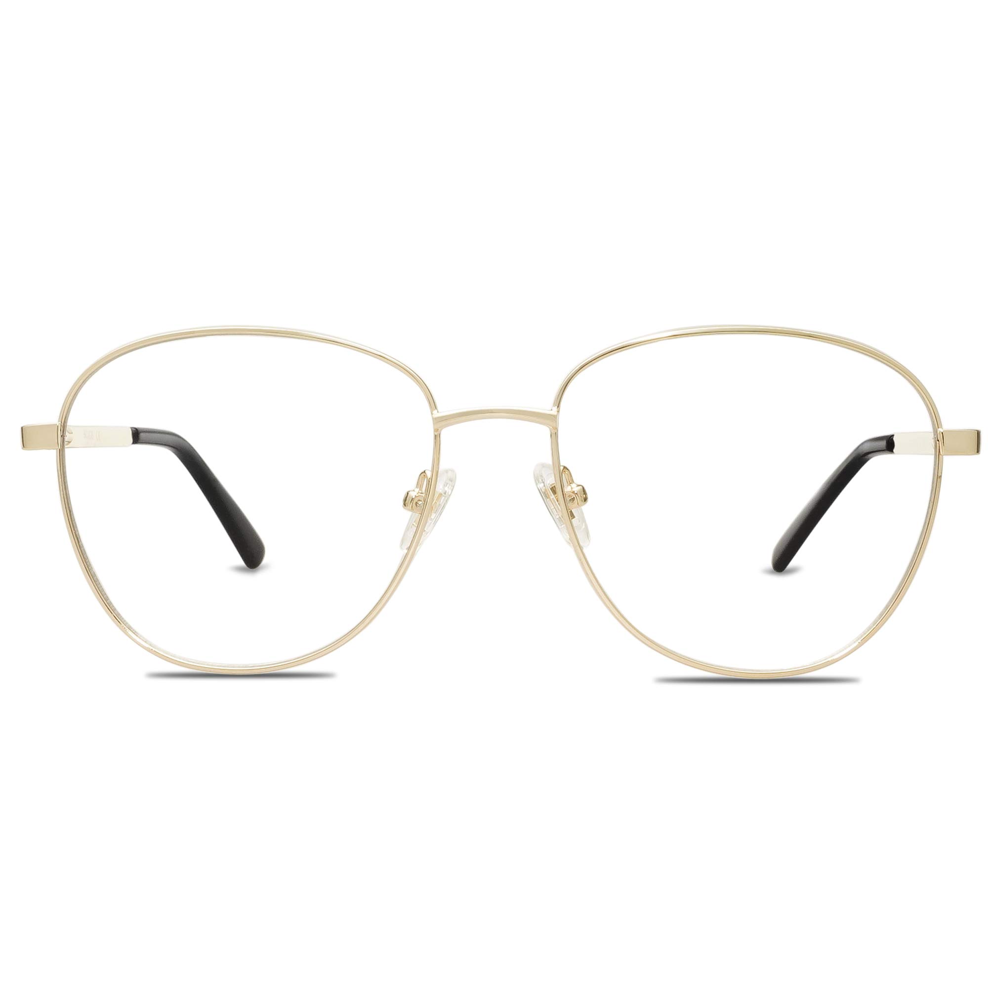 SOJOS Oversized Aviator Blue Light Blocking Glasses for Women Men, Metal Frame Clear Lens Eyeglasses SJ5098 - Image 3