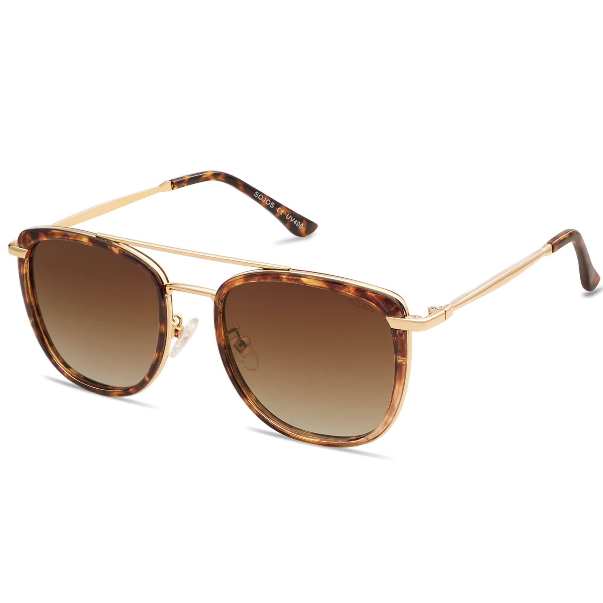SOJOS Retro Aviator Square Polarized Sunglasses For Women Men,Vintage Women's Sun Glasses Shades UV400 SJ2180 - Image 3