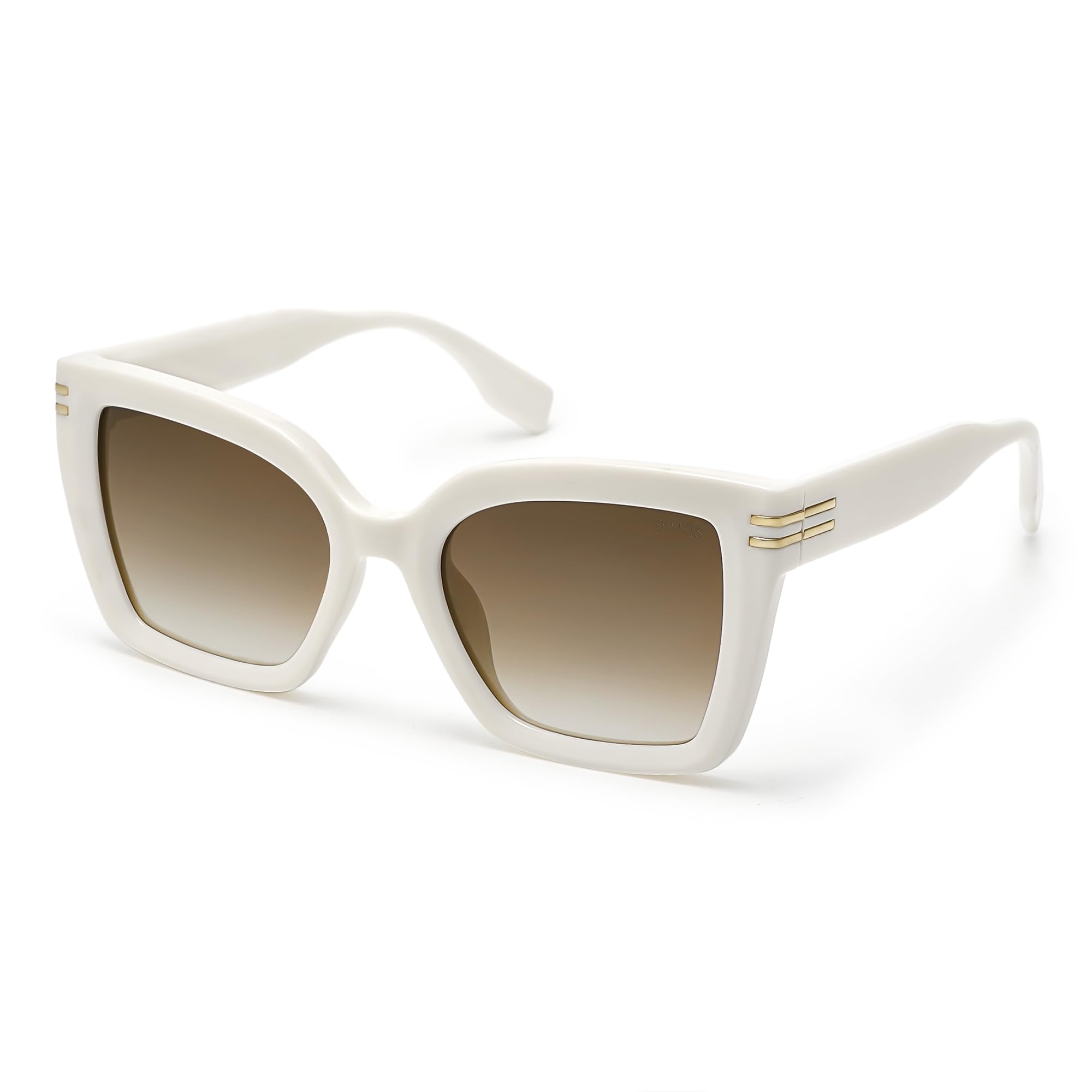SOJOS Retro Oversized Polarized Cat Eye Sunglasses Womens Vintage Shades Trendy Stylish Sunnies SJ2291 - Image 3