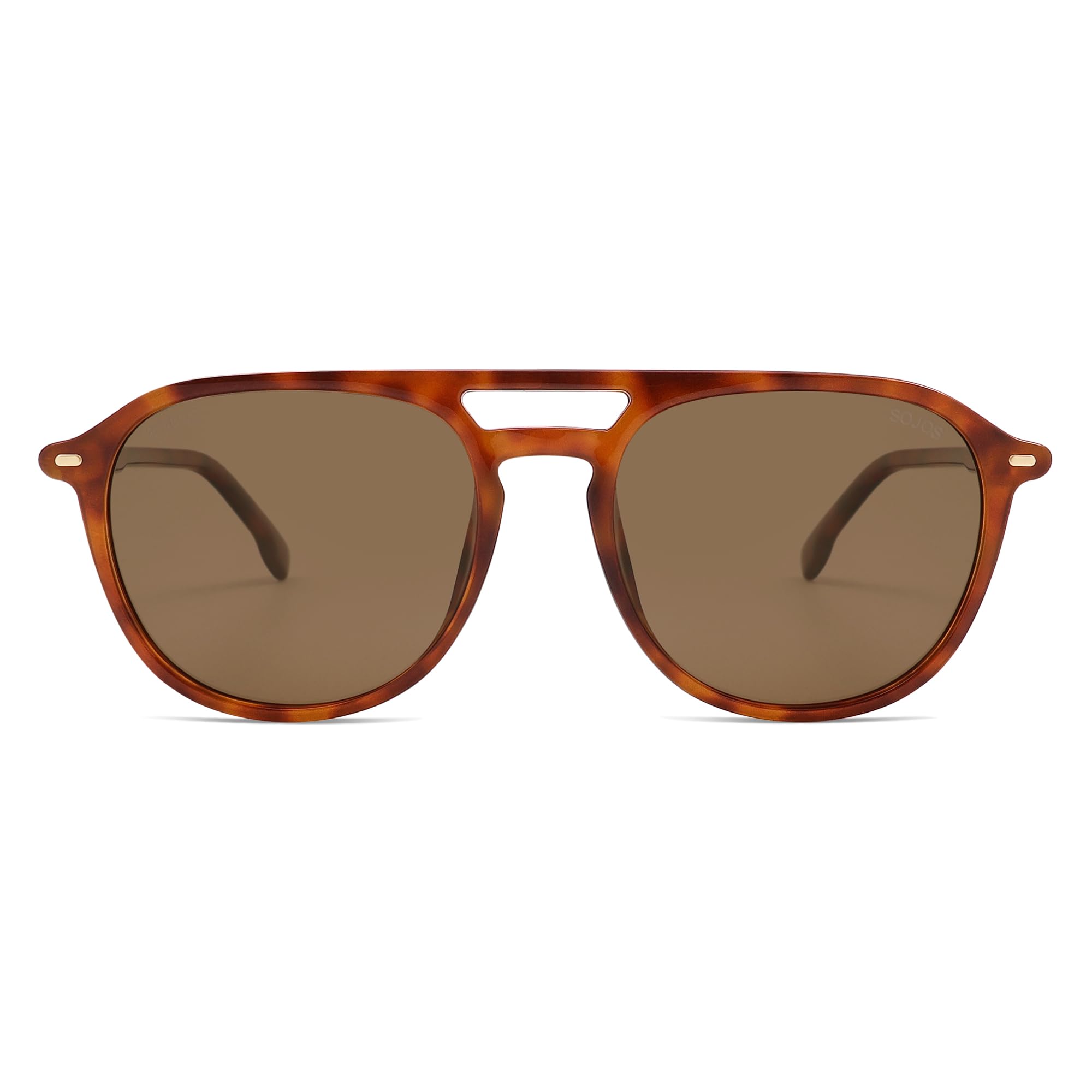 SOJOS Retro Polarized Aviator Sunglasses for Women Men,Trendy Square Shades UV400 Protection SJ2605 - Image 3