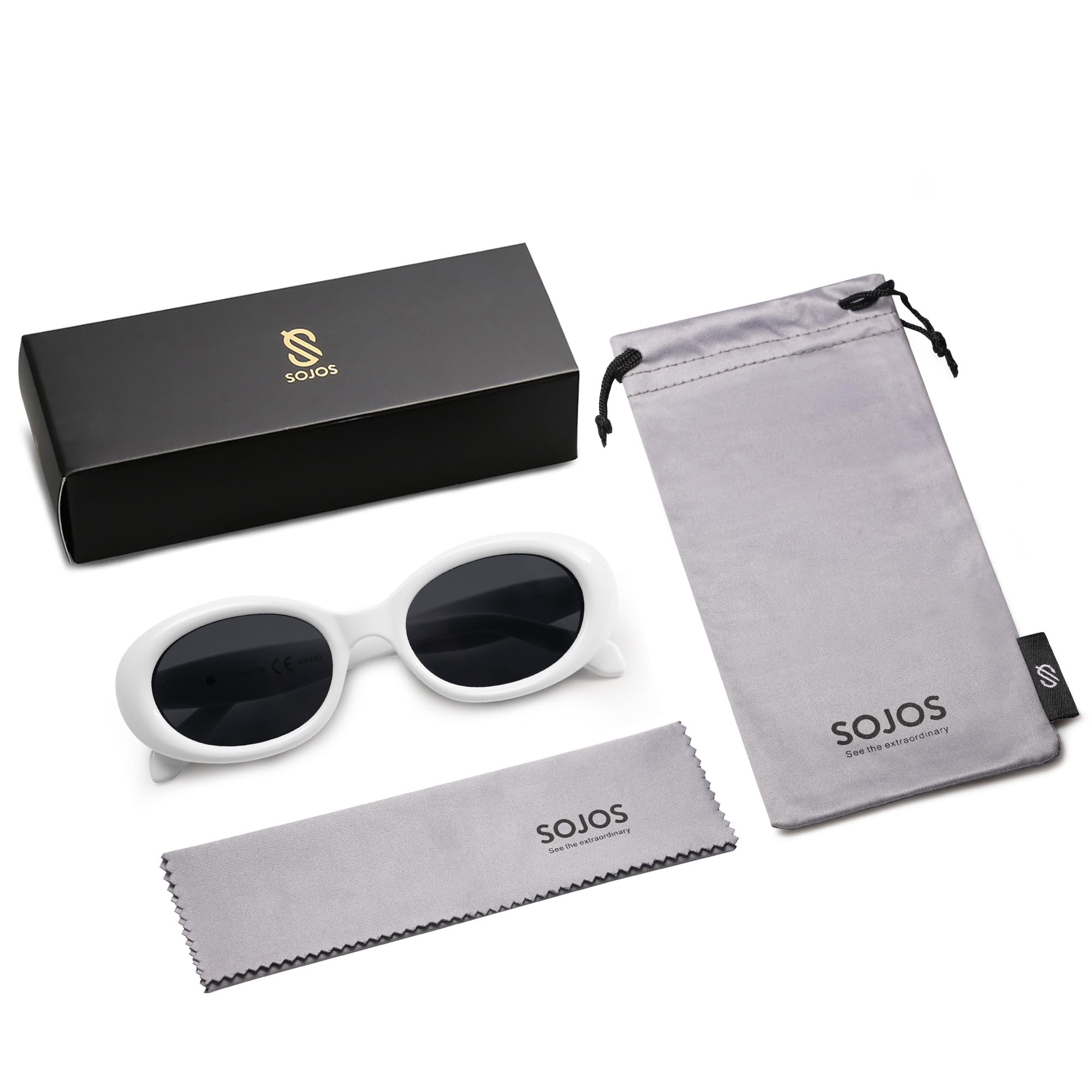 SOJOS Small Retro Oval Polarized Sunglasses for Women Men 90s Vintage UV400 Protection Tiny Sun Glasses SJ2286 - Image 6