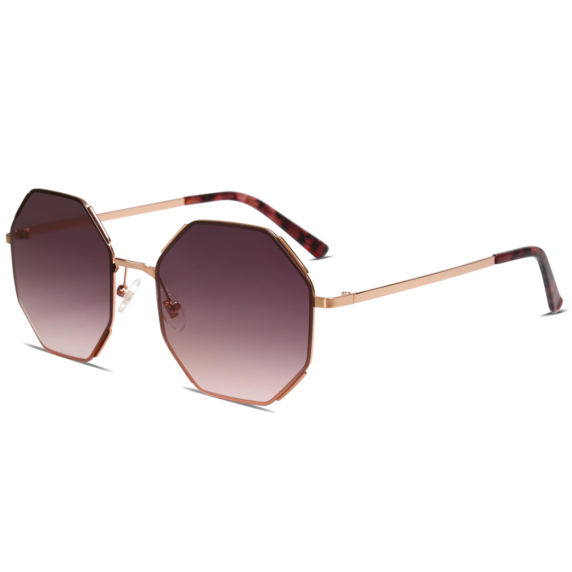 SOJOS Sunglasses for Women Men Classic Retro Polygon Shades UV400 - Image 3