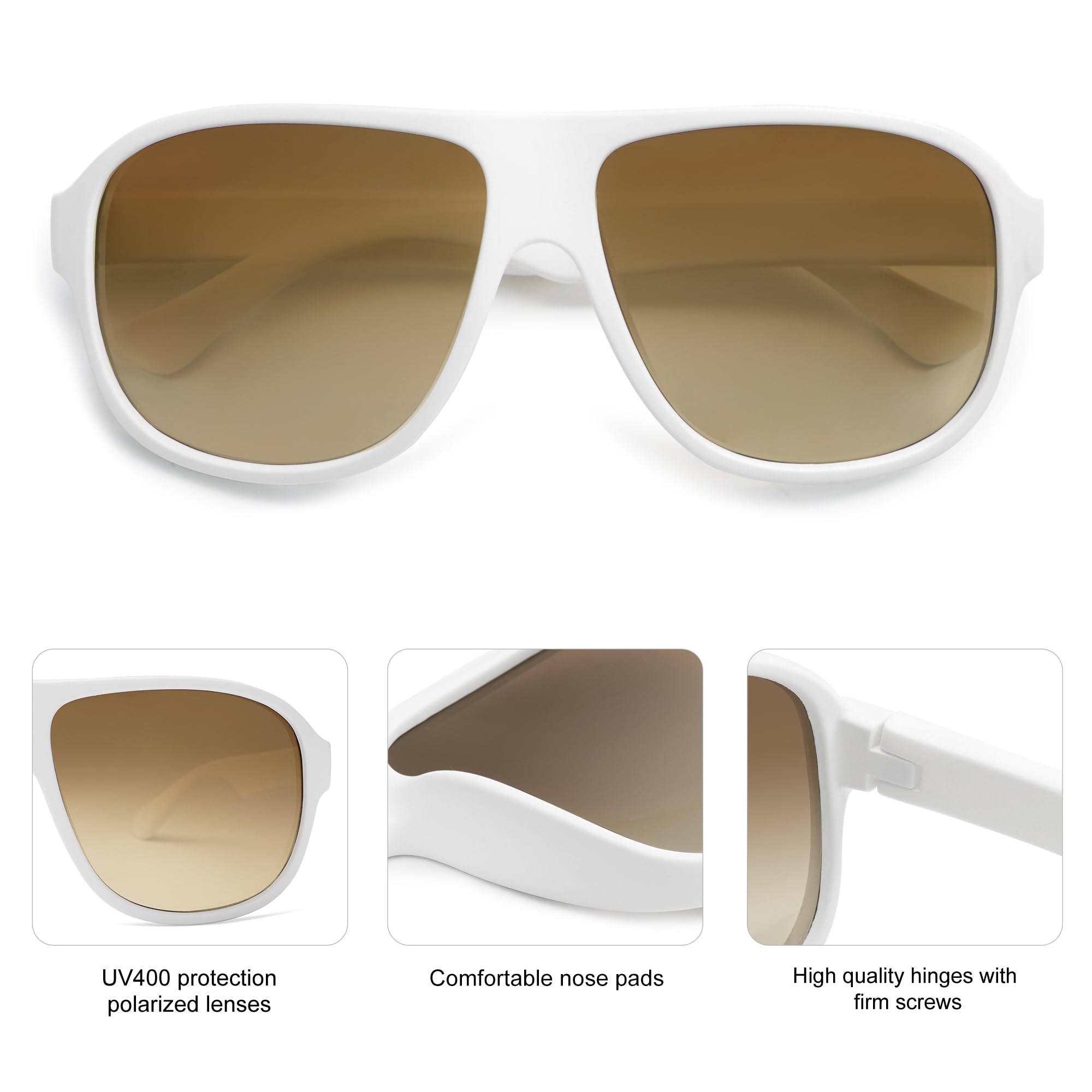 SOJOS Trendy Floating Polarized Aviator Sports Sunglasses for Women Men,Retro Shades for Fishing Surfing Boating SJ2336 - Image 4