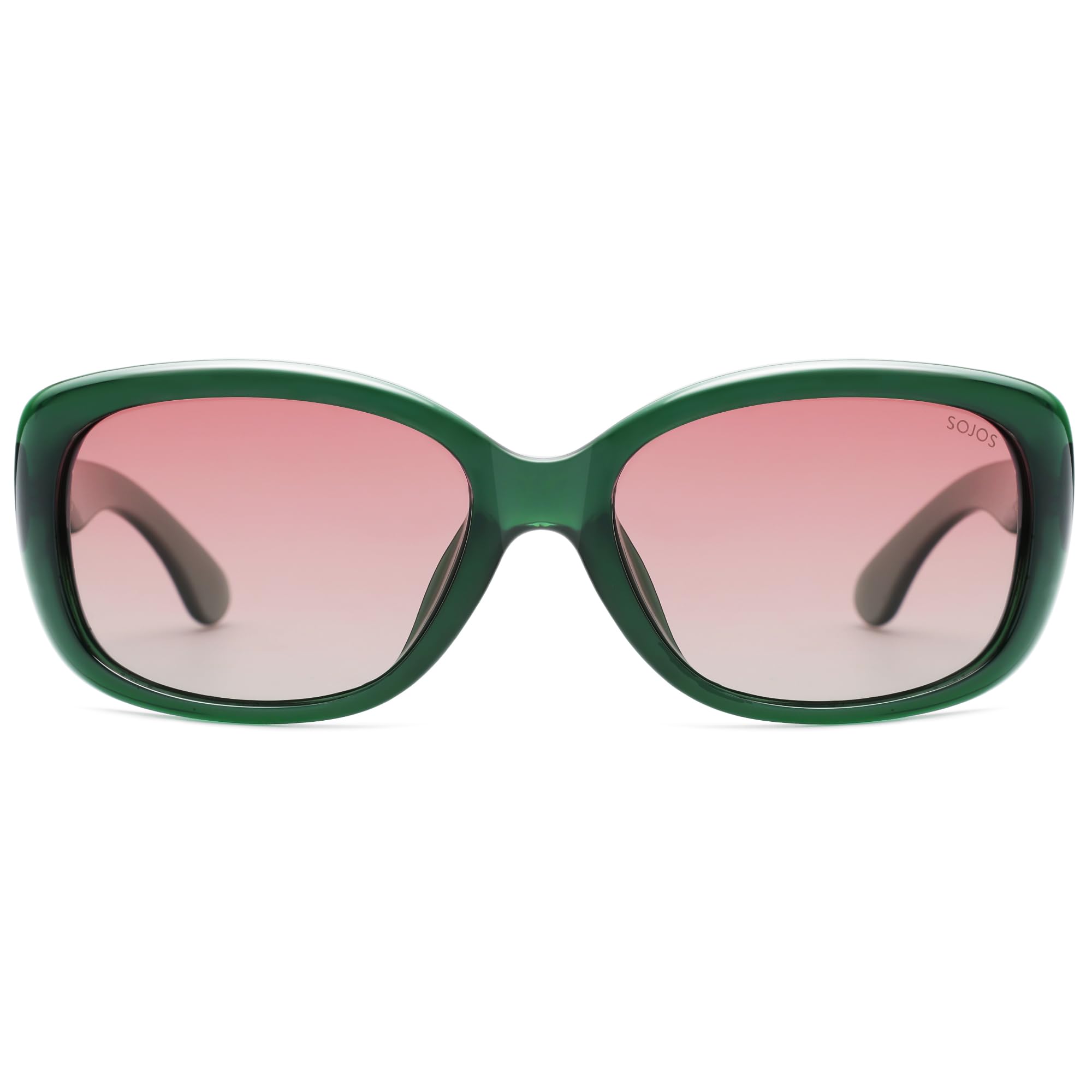 SOJOS Vintage Square Sunglasses for Women Polarized UV Protection Havana Frame SJ2111